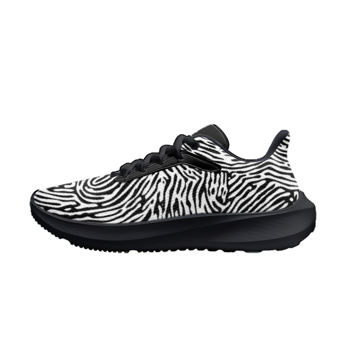 Fingerprint Unisex Lace Up Running Shoes