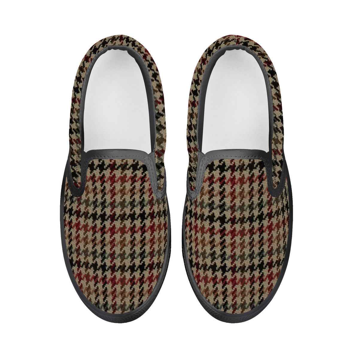 Kids Brown Pattern Slip-on shoes