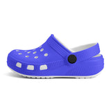 Kid's Neon Dark Blue Casual Clogs