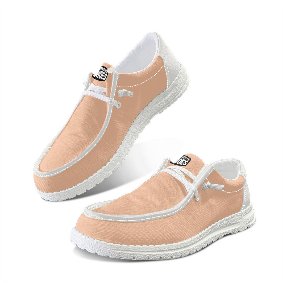Unisex peach Canvas Loafers