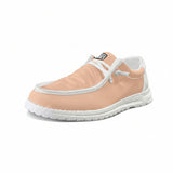 Unisex peach Canvas Loafers