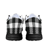 Unisex White Plaid Canvas Loafers