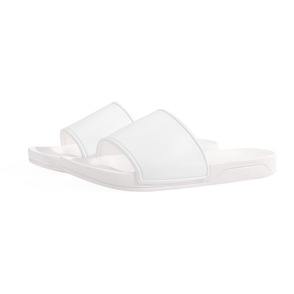 White Slide Sandals