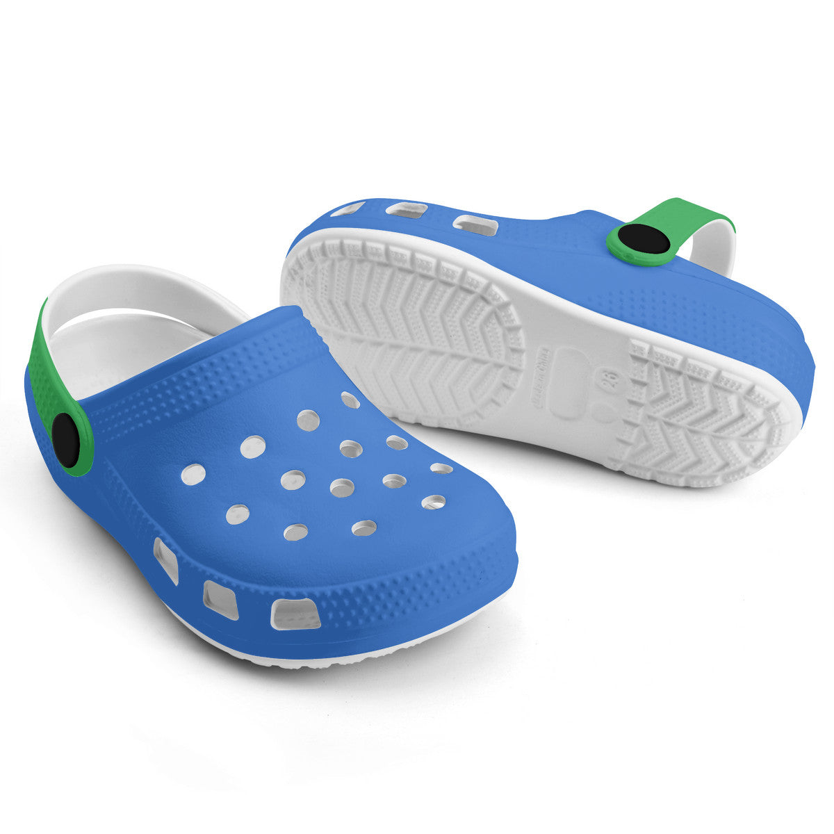 Kid's Blue and Green Casual Clogs