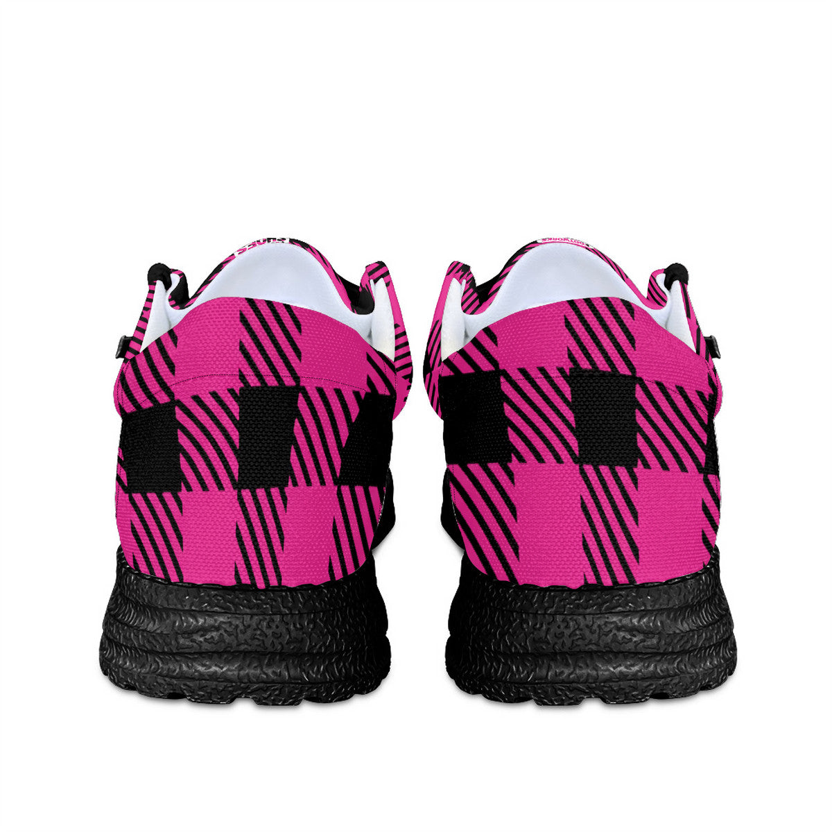 Pink Buffalo Check Unisex Canvas Loafers