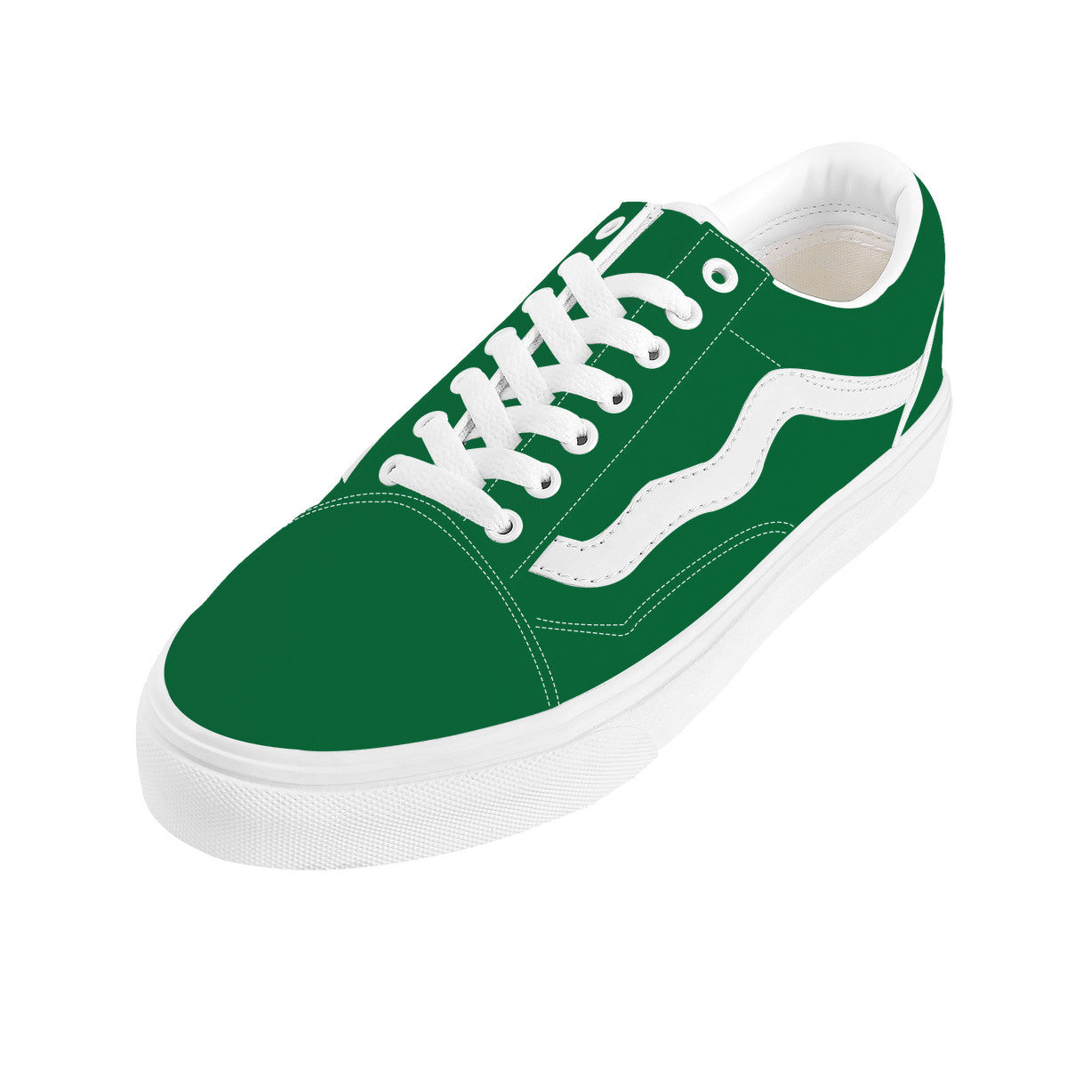 Green Low Top Flat Sneaker