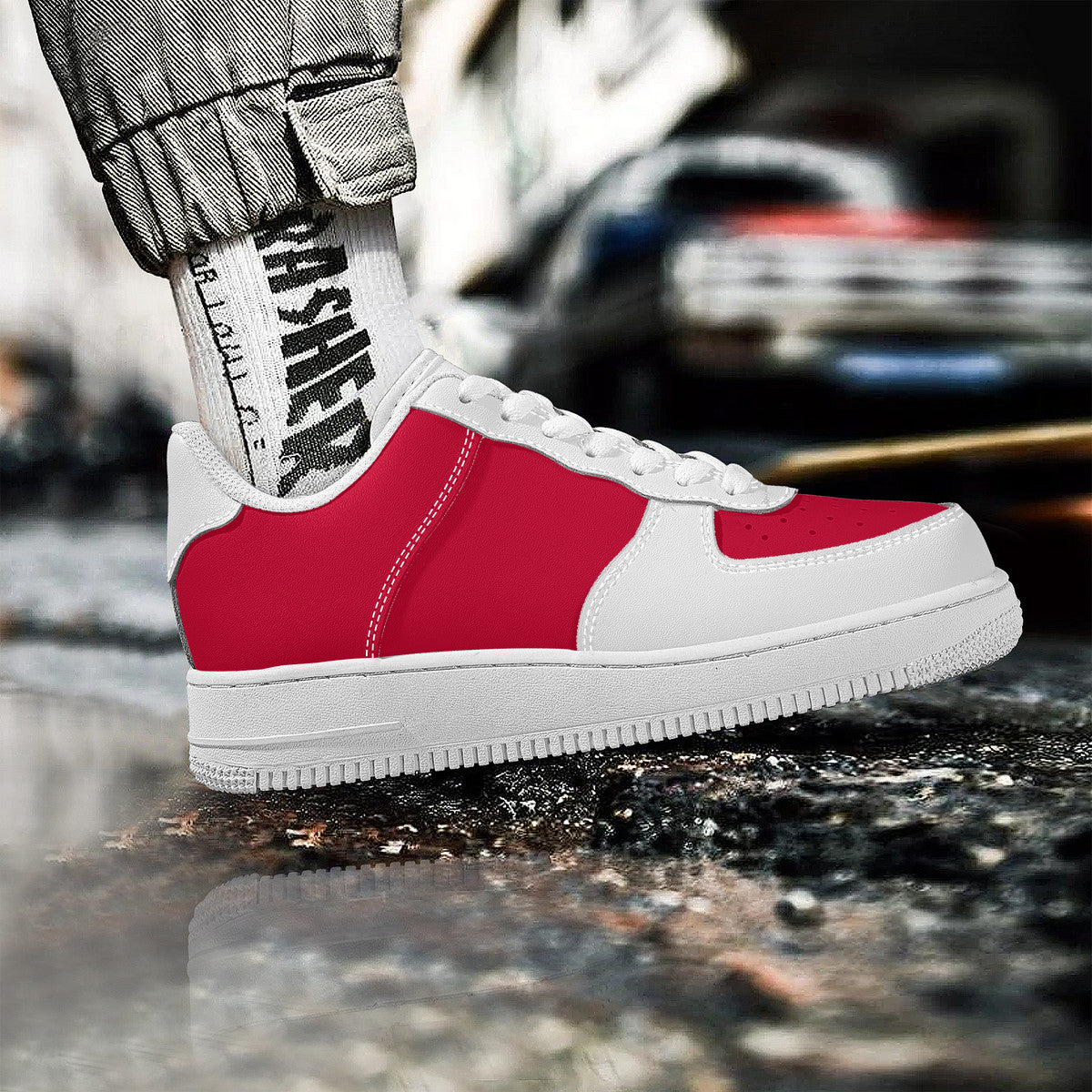 Red Low Top Unisex Sneaker