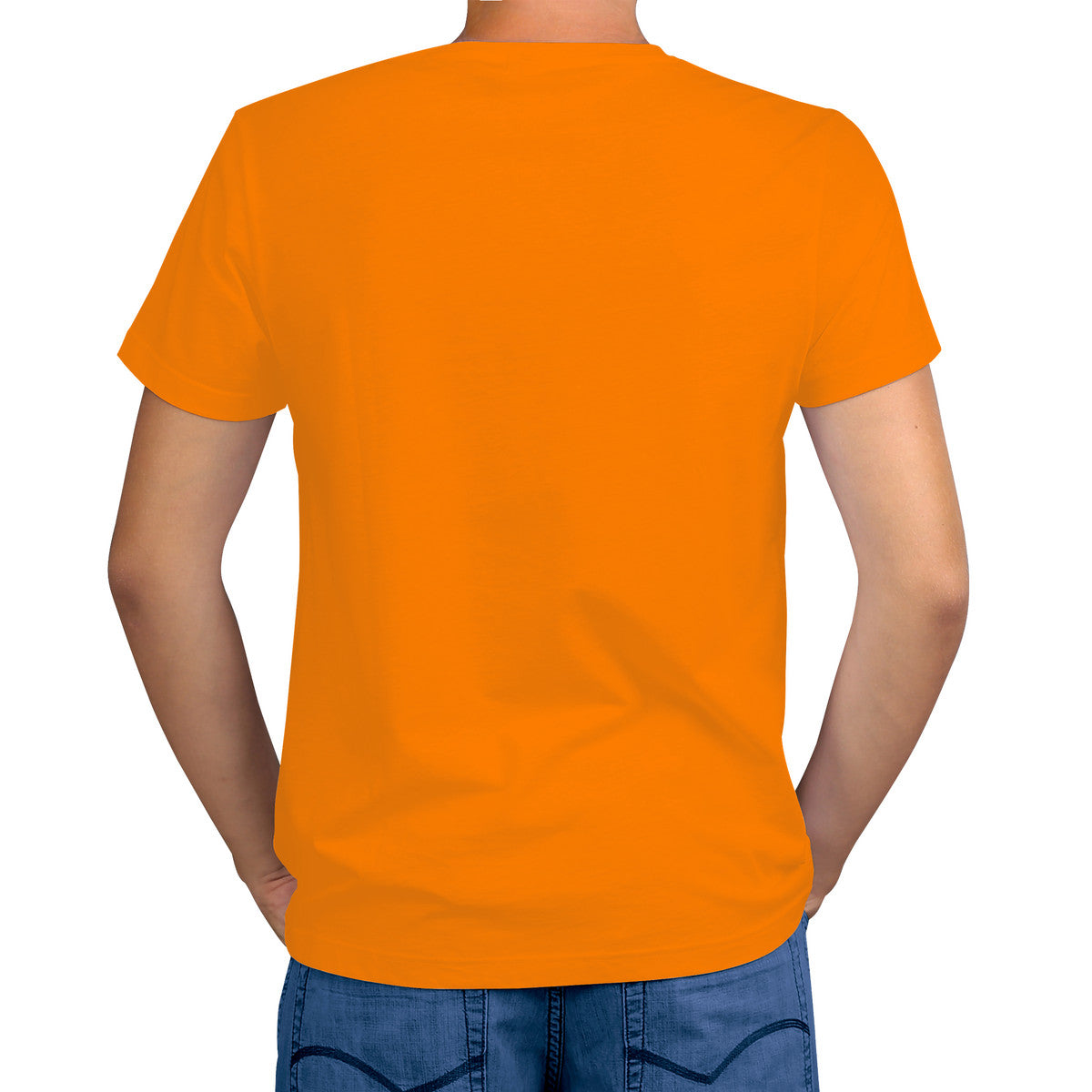 Orange  Print  swag T-Shirt