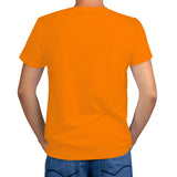 Orange  Print  swag T-Shirt
