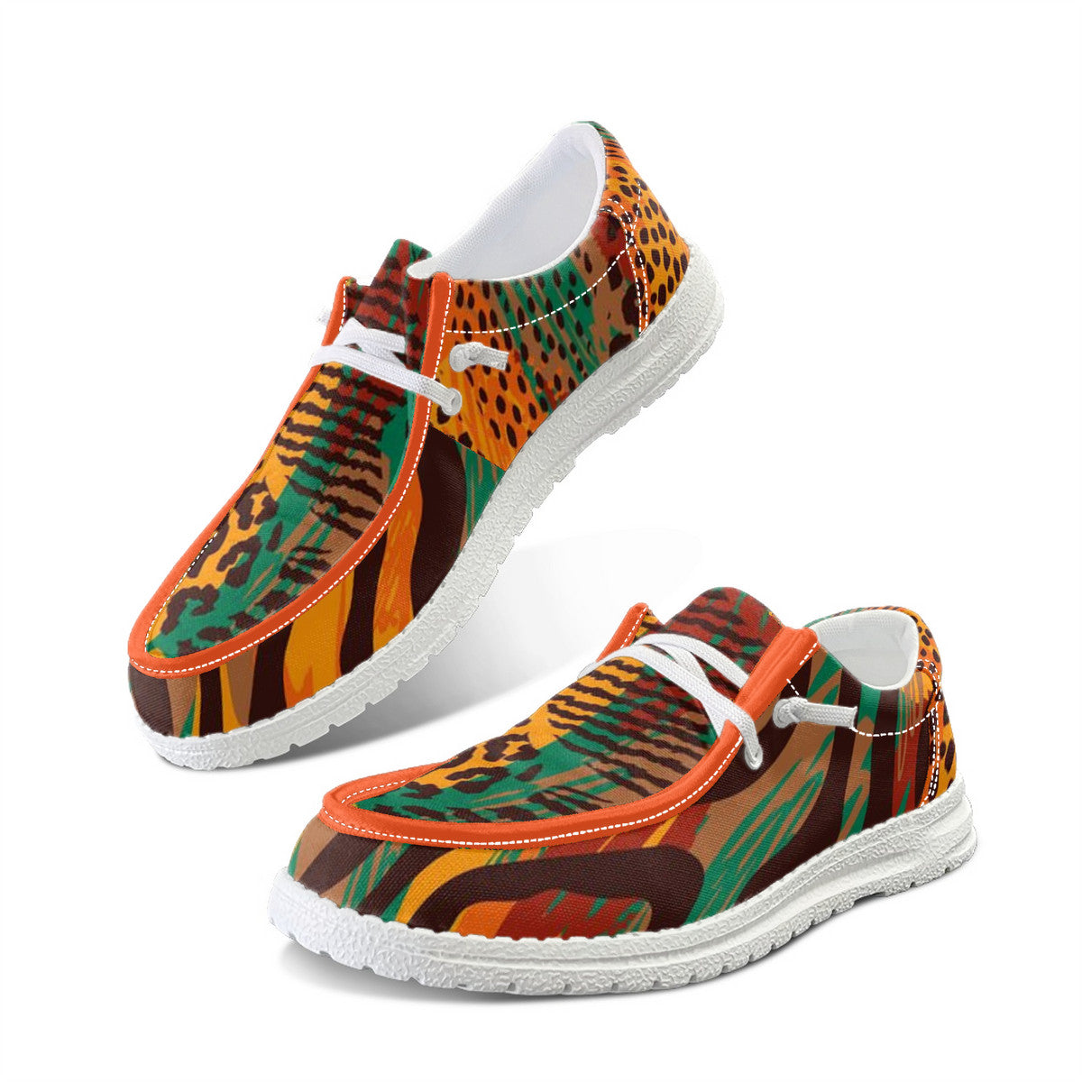 African Canvas Loafers