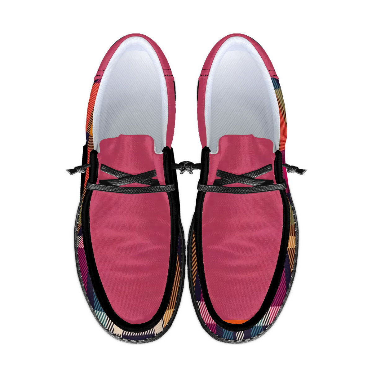 Unisex Pink Canvas Loafers