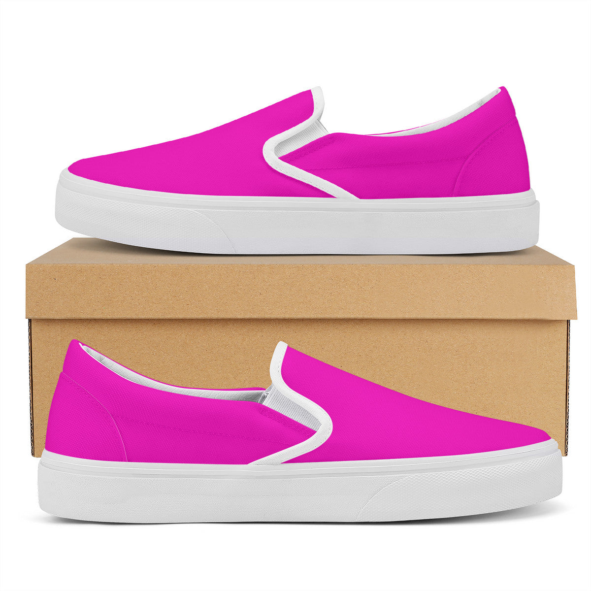 Hot Pink Skate Slip On Shoes