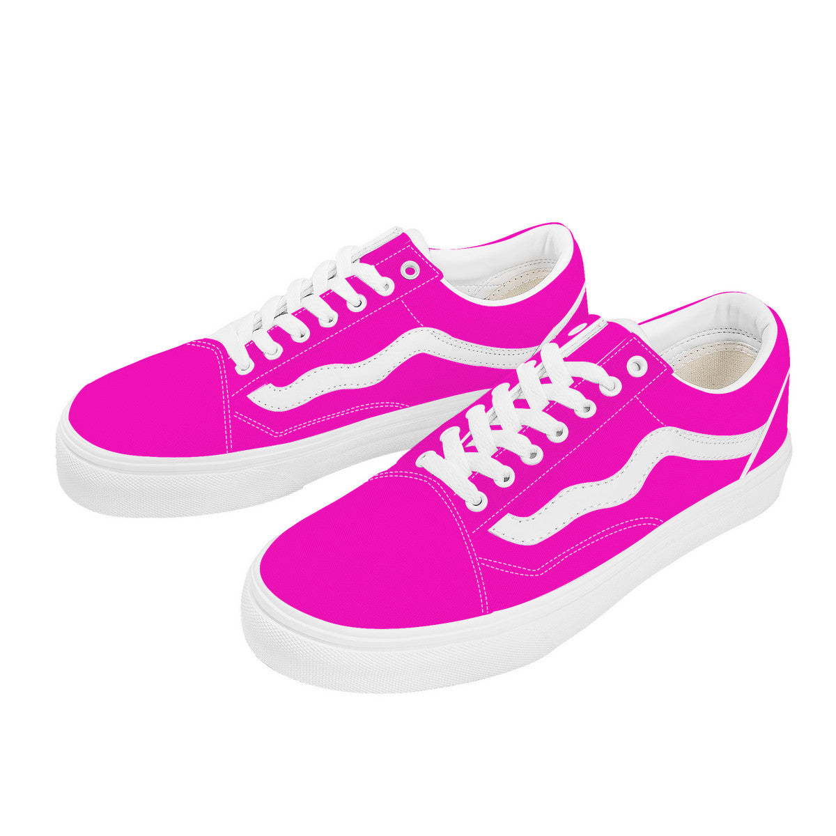 Hot Pink Low Top Flat Sneaker