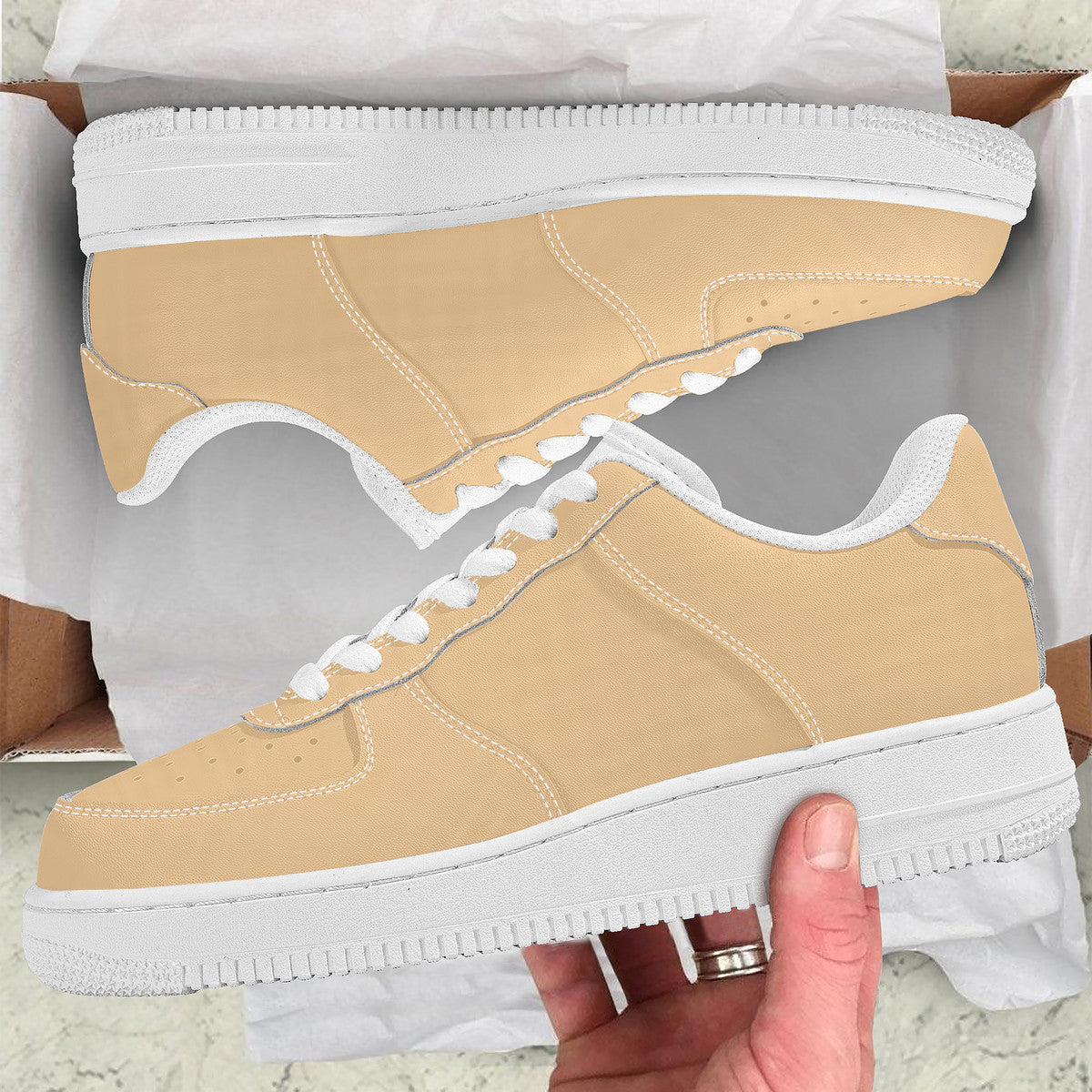 Tan Low Top Unisex Sneaker