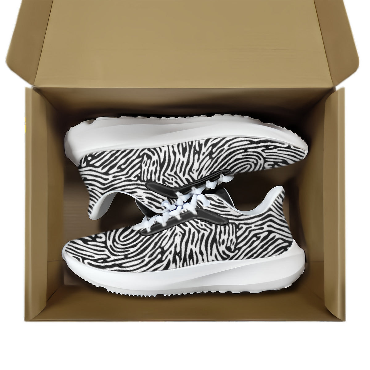 Fingerprint Unisex Lace Up Running Shoes
