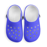 Kid's Neon Dark Blue Casual Clogs
