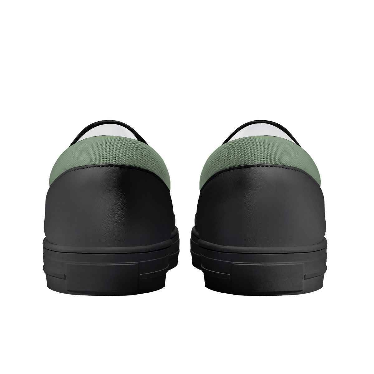 Green Camo Pattern Kids Slip-on shoes