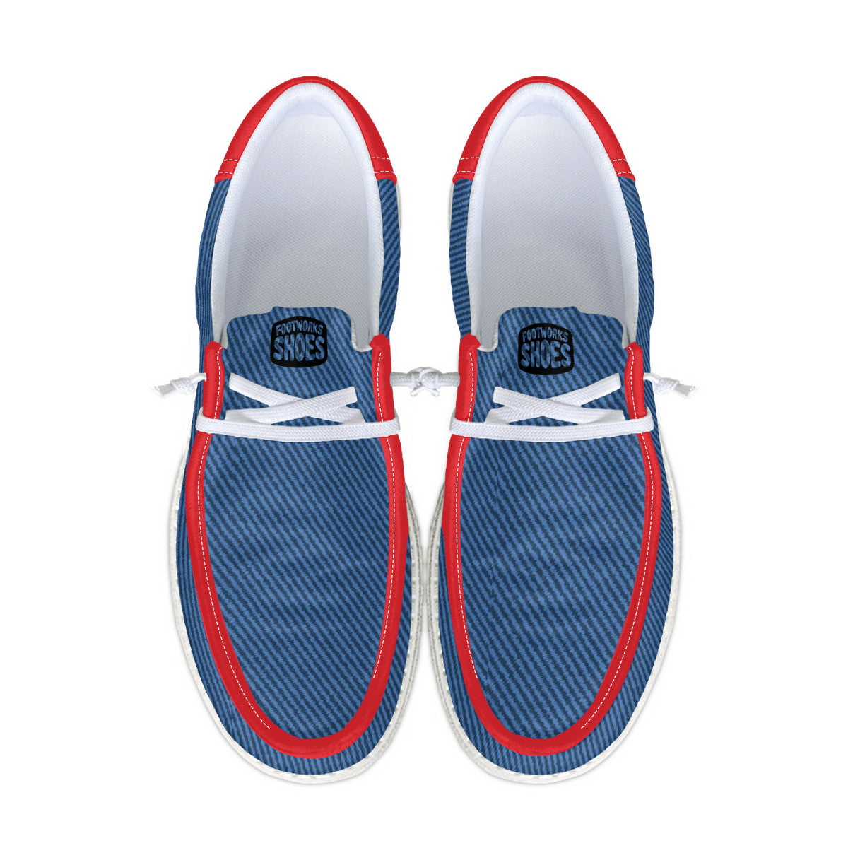 Blue Unisex Party in the USA Canvas Loafers