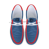 Blue Unisex Party in the USA Canvas Loafers