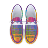 Plaid Canvas Loafers