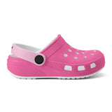 Kid's Fushia and Light Pink Casual Clogs