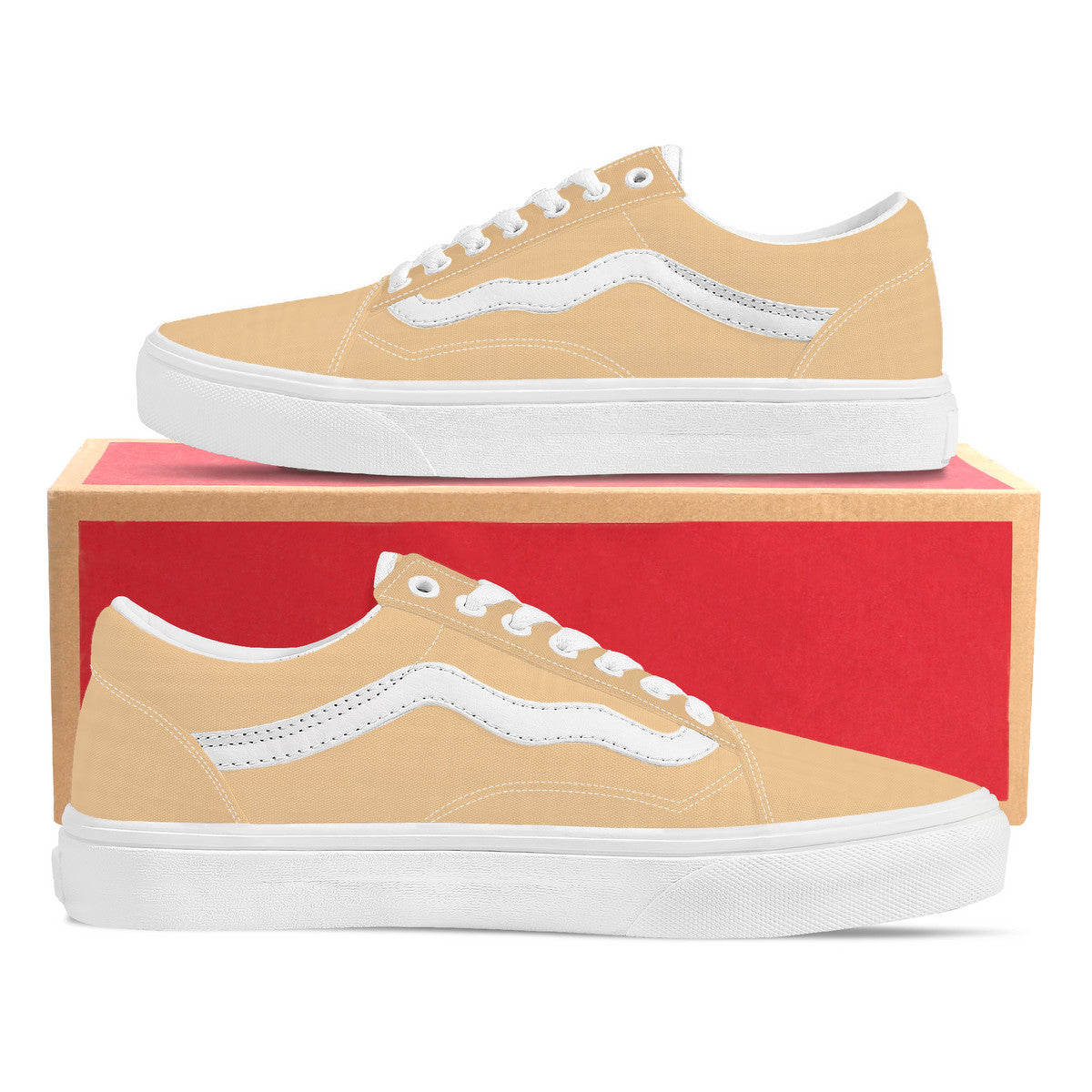 Tan Low Top Flat Sneaker