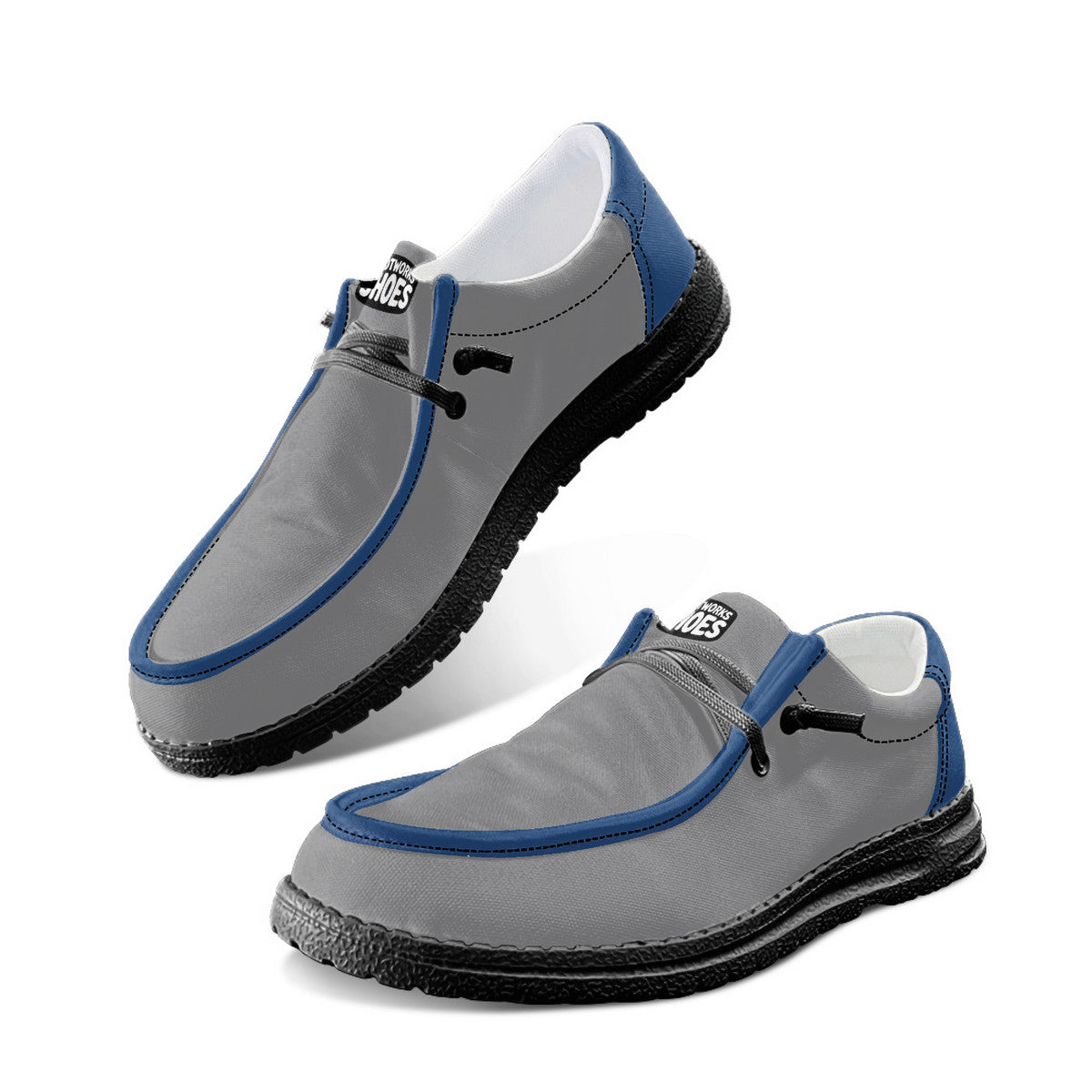 The Statement Gray Canvas Loafers