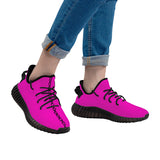 Hot Pink Breathable Mesh Knit Sneaker
