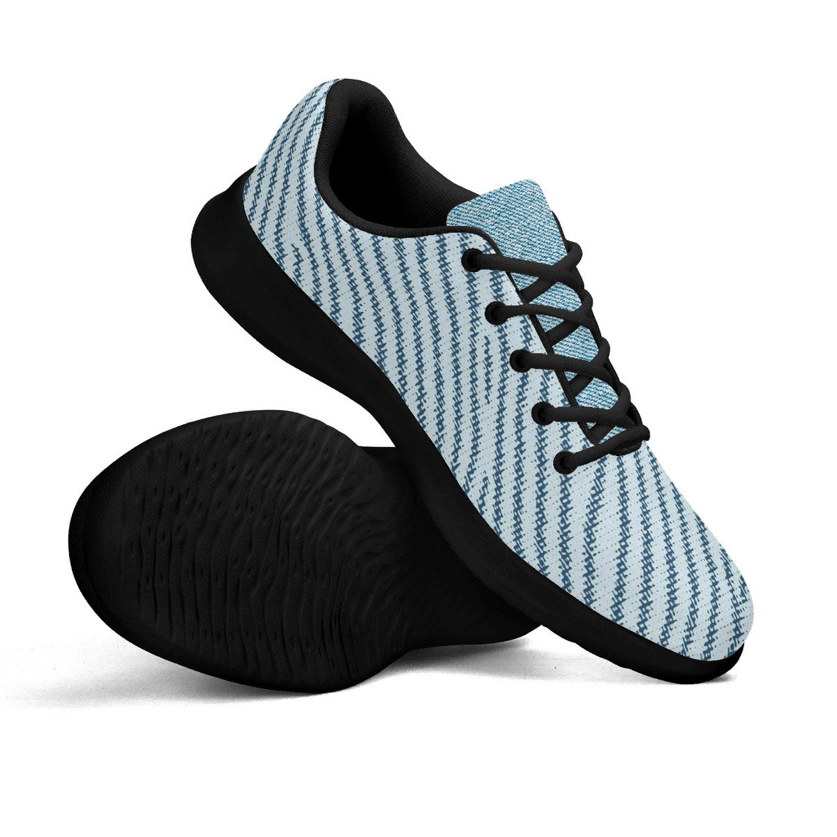Unisex Denim Blue Athletic Running Shoes