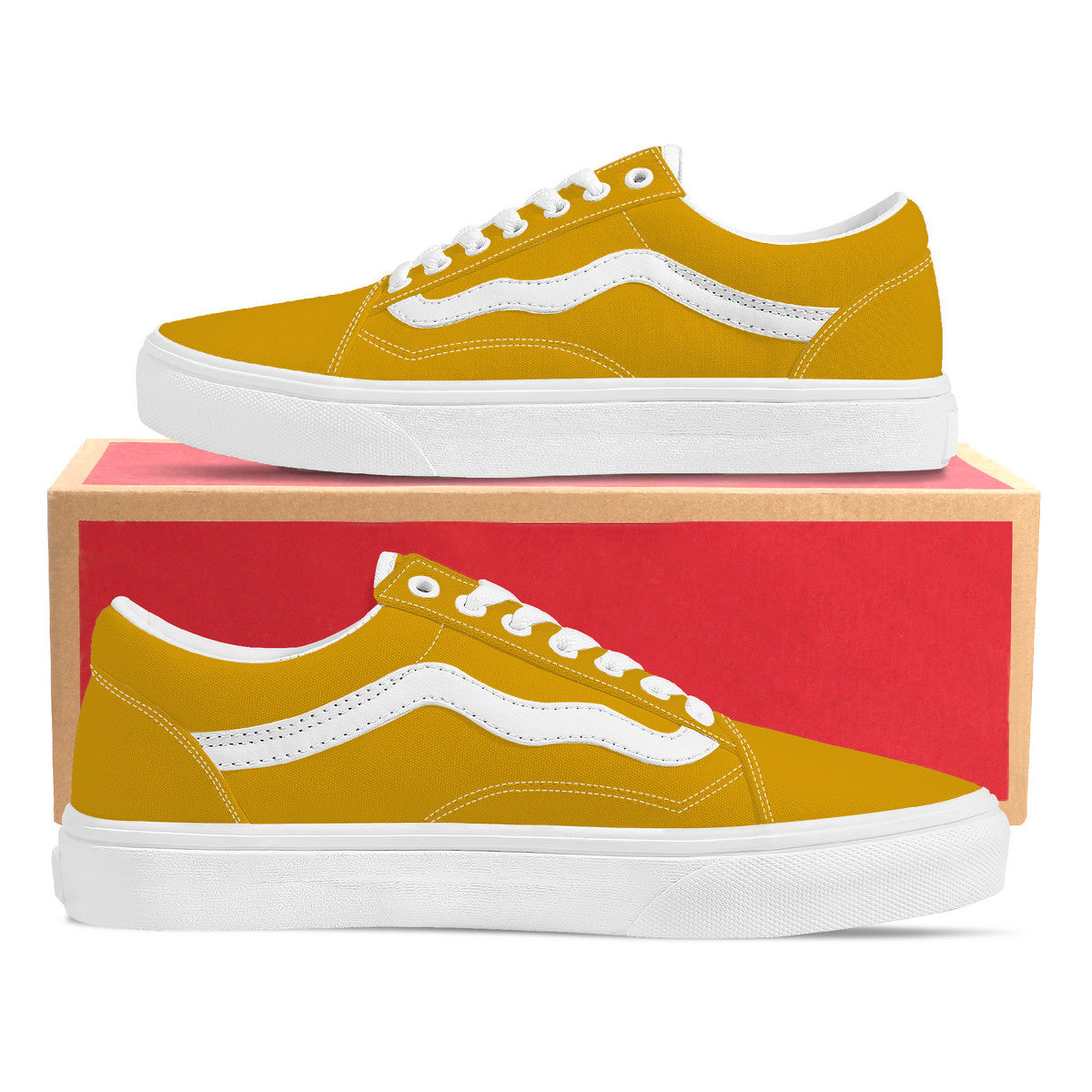 Yellow Low Top Flat Sneaker