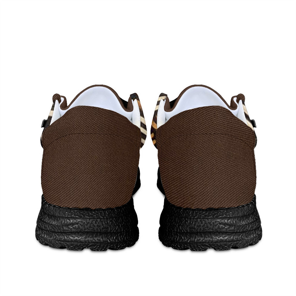 Unisex Brown Tribal Pattern Canvas Loafers