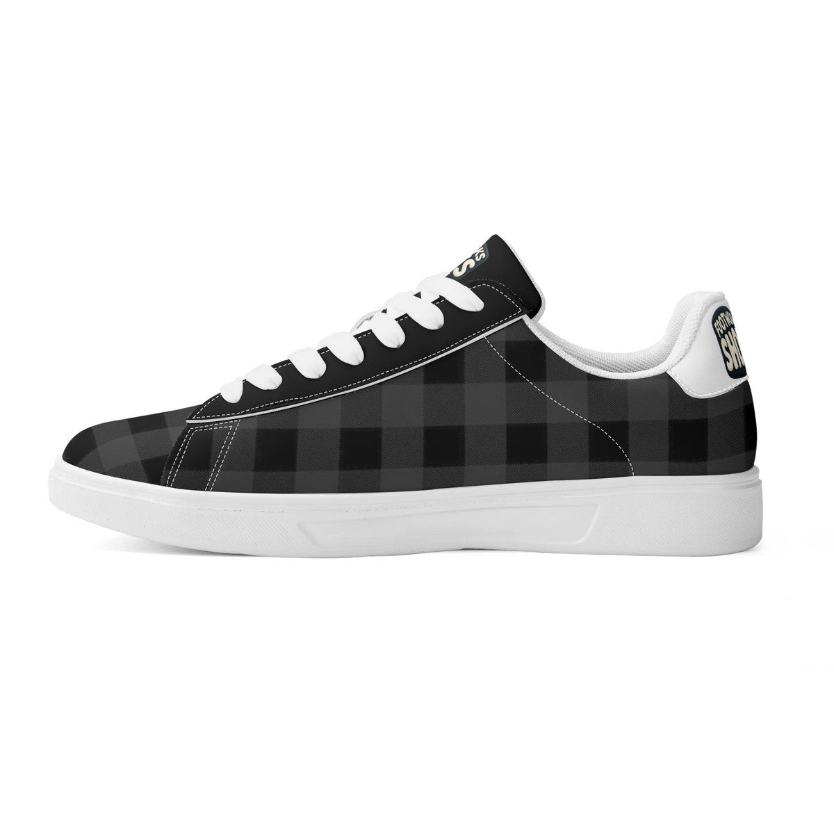 Black Unisex Premium Synthetic Leather Sneakers