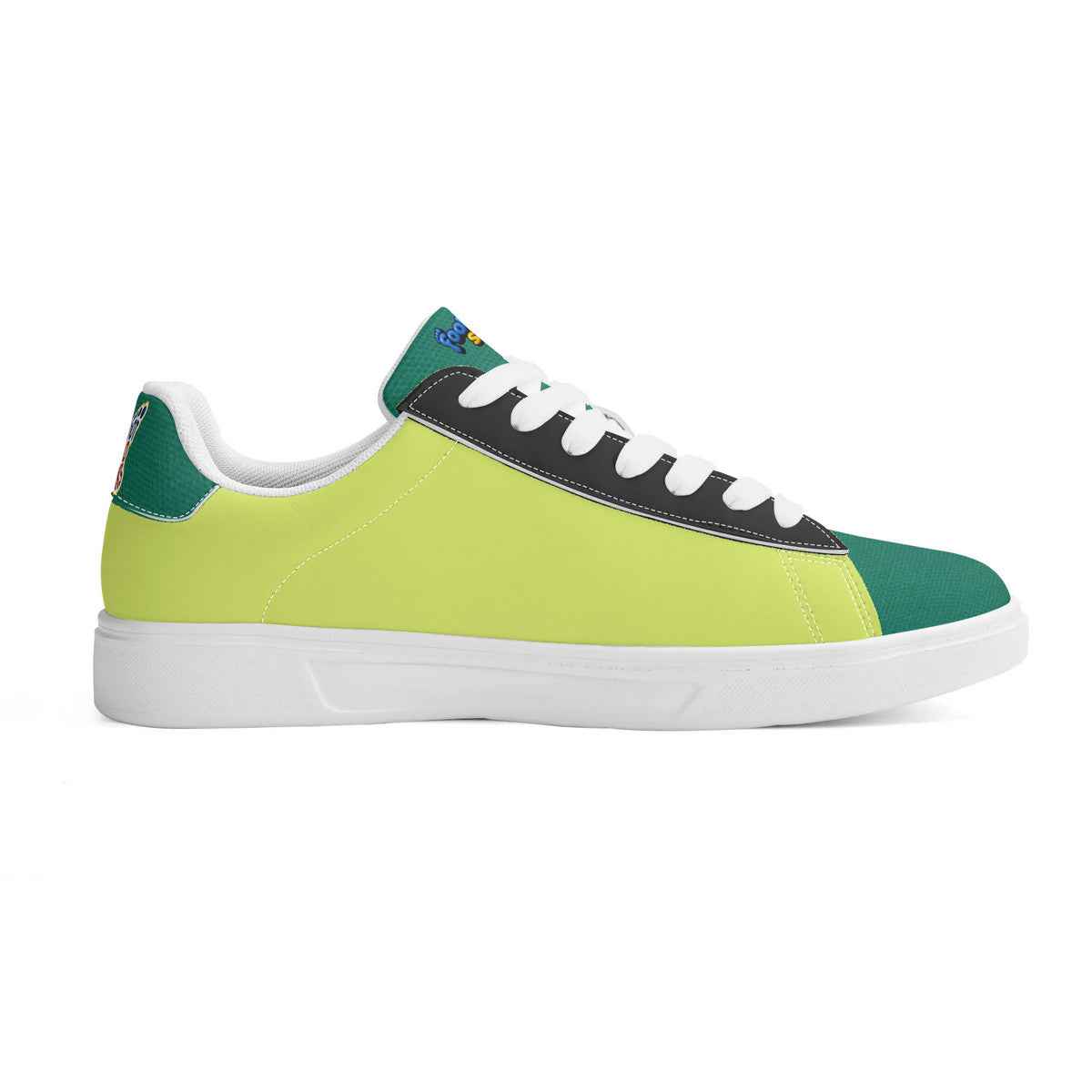 Unisex Premium Synthetic Neon Green Leather Sneakers