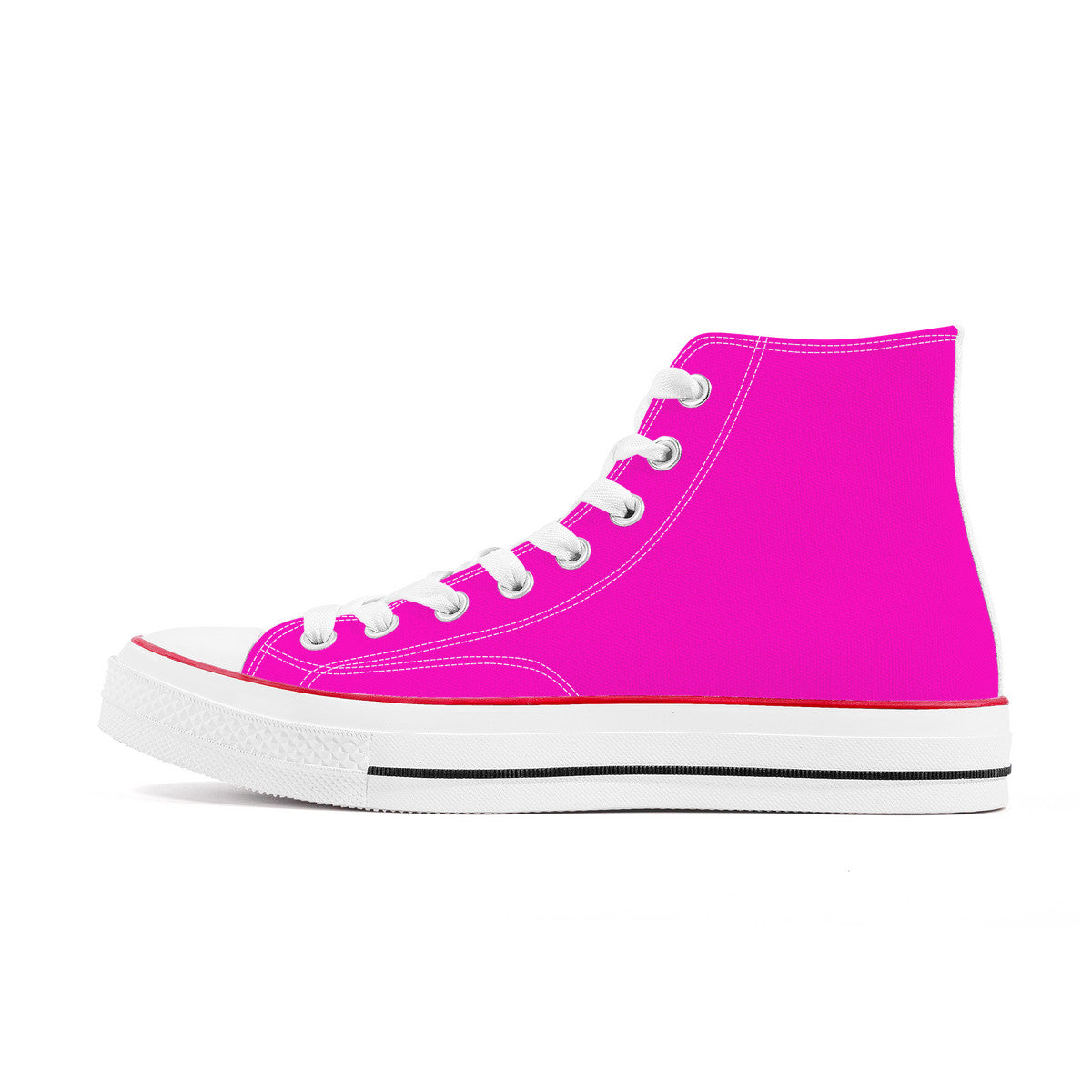 Hot Pink High Top Canvas Shoes