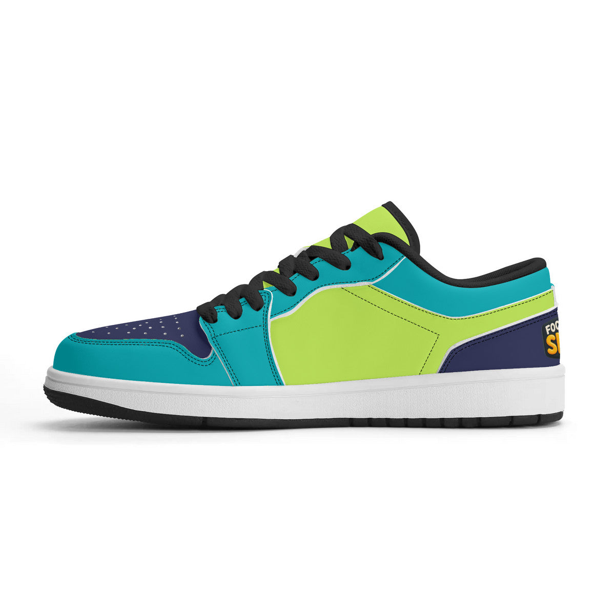 Unisex Greens Leather Low Top Sneakers