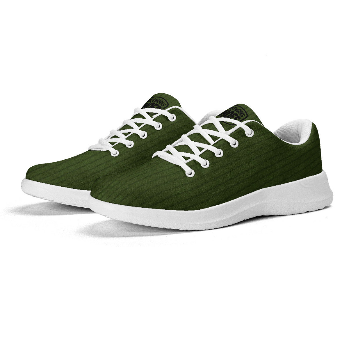 Green Corduroy Unisex Athletic Running Shoes