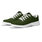 Green Corduroy Unisex Athletic Running Shoes