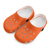 Kid's Neon Orange Casual Clogs