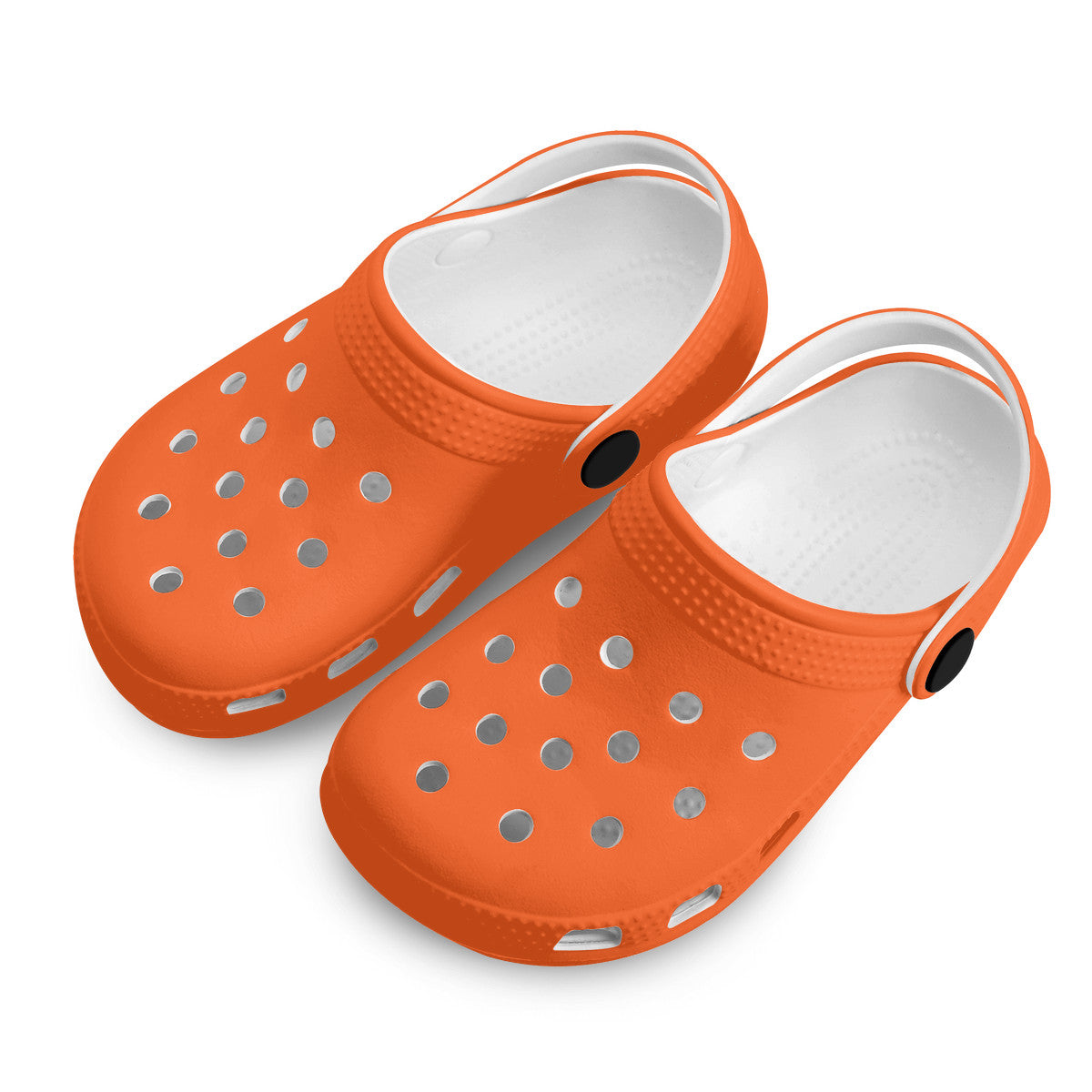 Kid's Neon Orange Casual Clogs