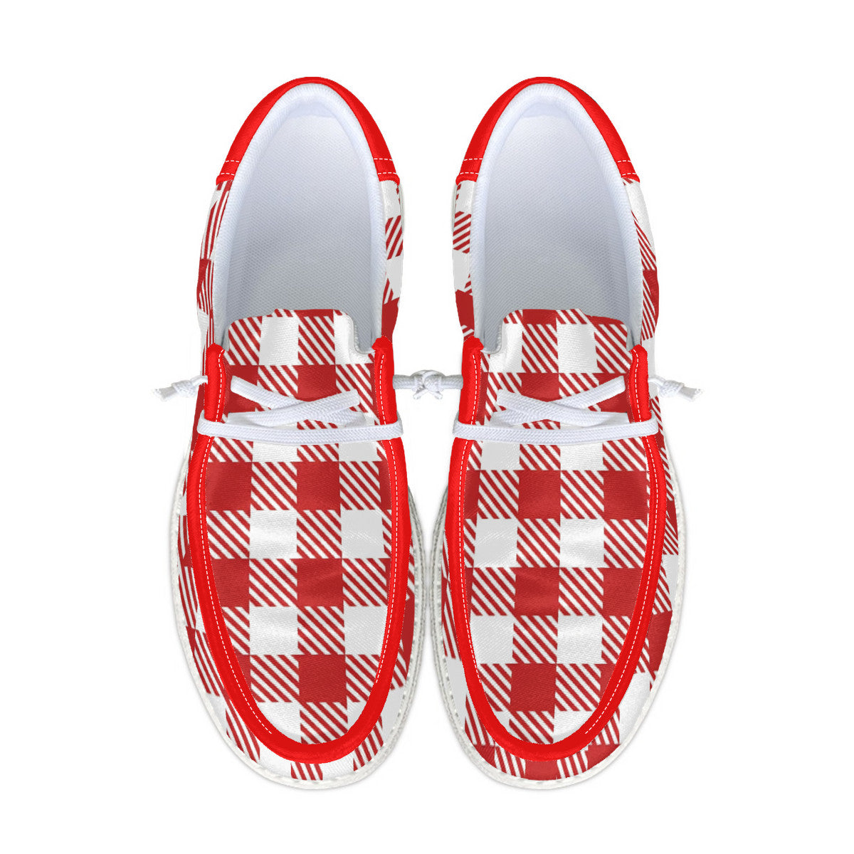Red Unisex Canvas Loafers