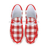 Red Unisex Canvas Loafers