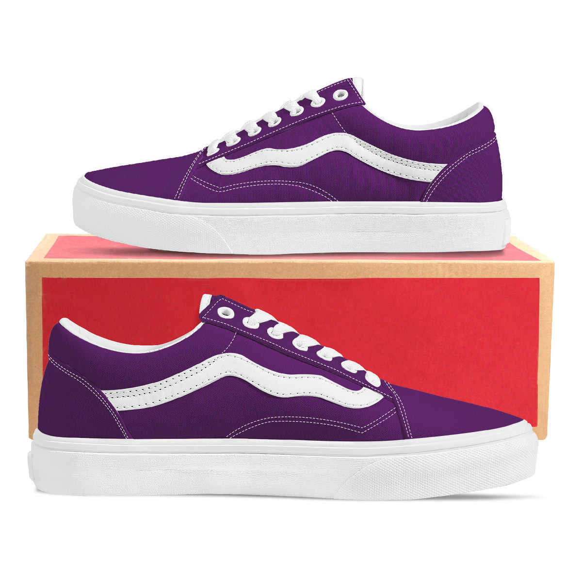 Purple Low Top Flat Sneaker