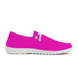 Hot Pink Canvas Loafers Slip On