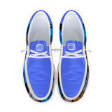 Blue plaid Unisex Canvas Loafers