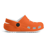 Kid's Neon Orange Casual Clogs