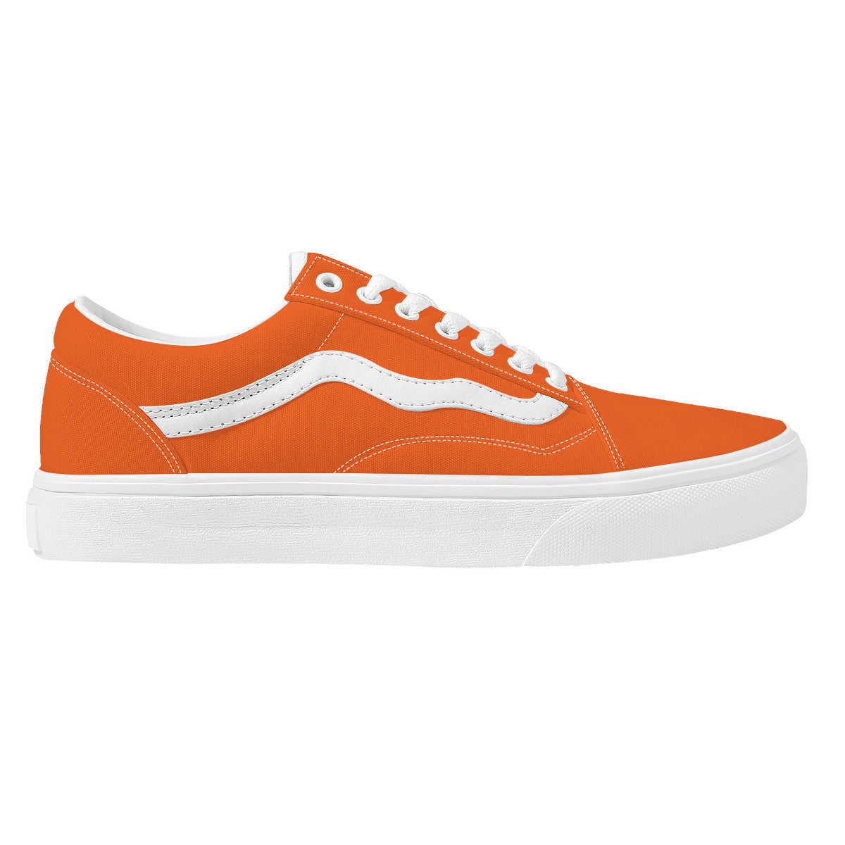 Orange Low Top Flat Sneaker