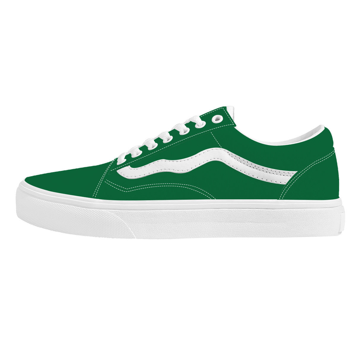 Green Low Top Flat Sneaker