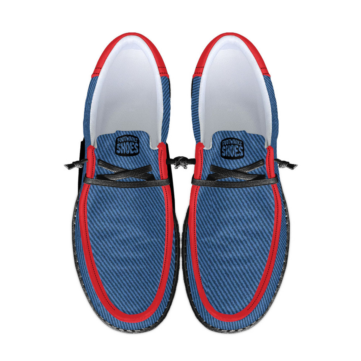 Blue Unisex Party in the USA Canvas Loafers