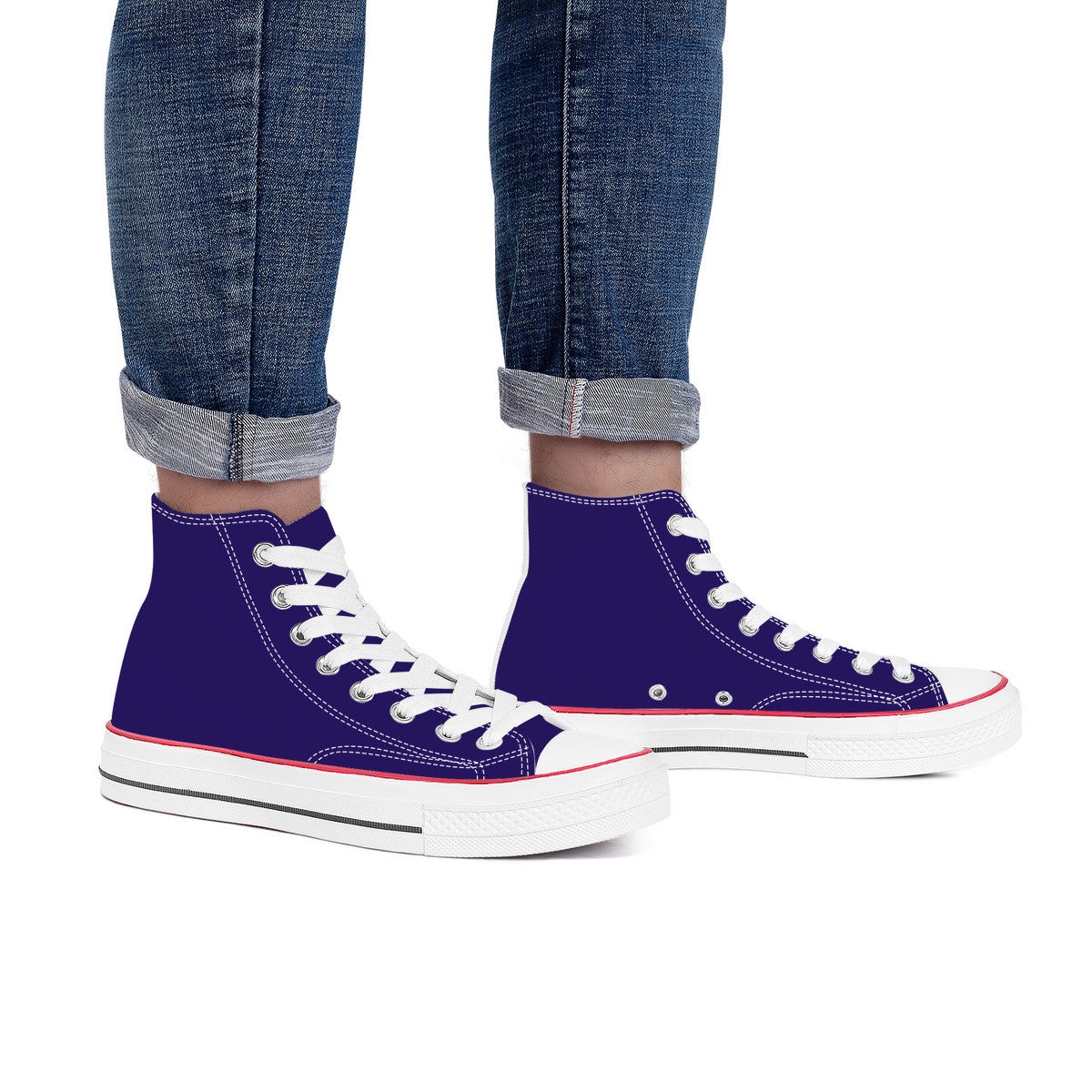 Ravens Purple High Top Canvas Shoes