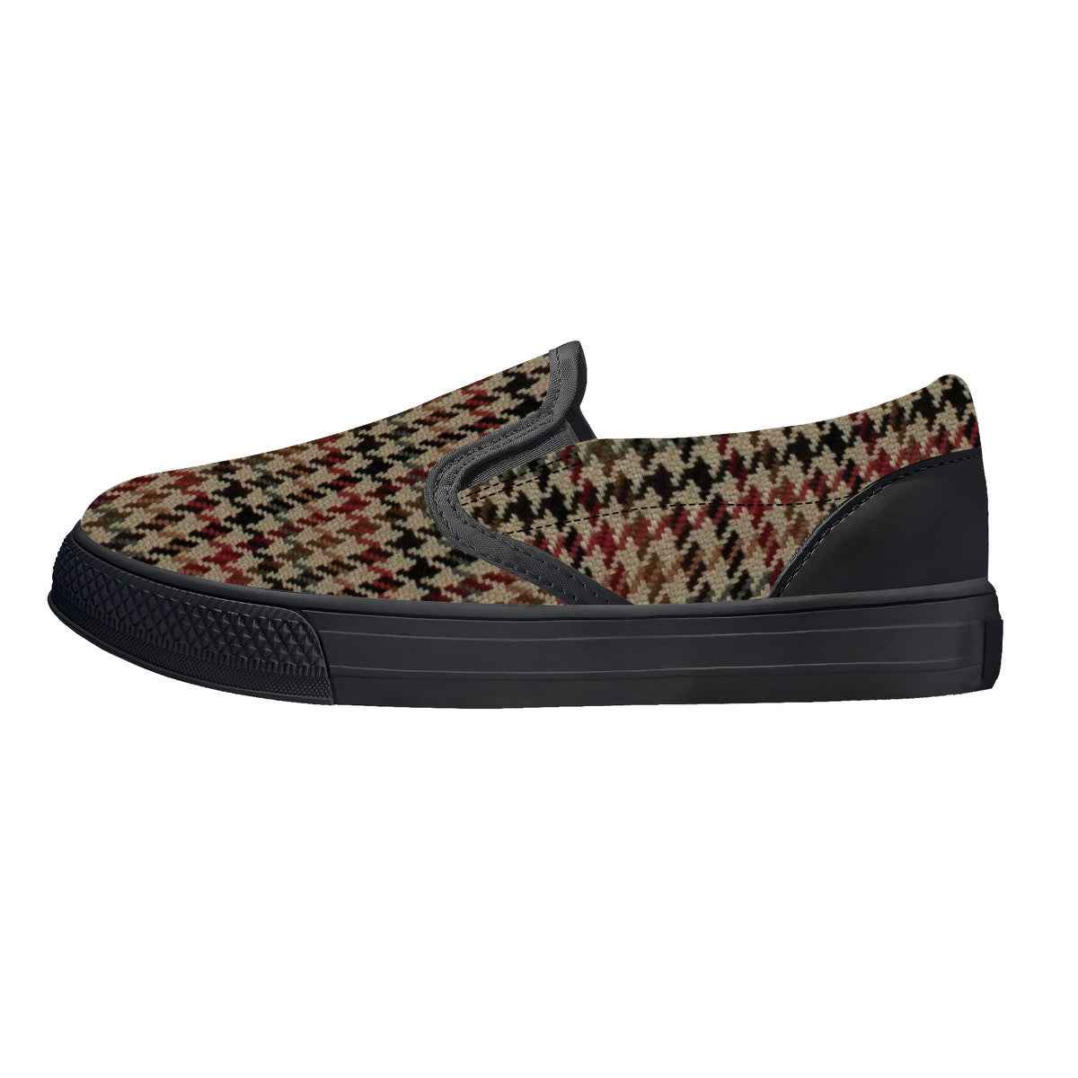 Kids Brown Pattern Slip-on shoes